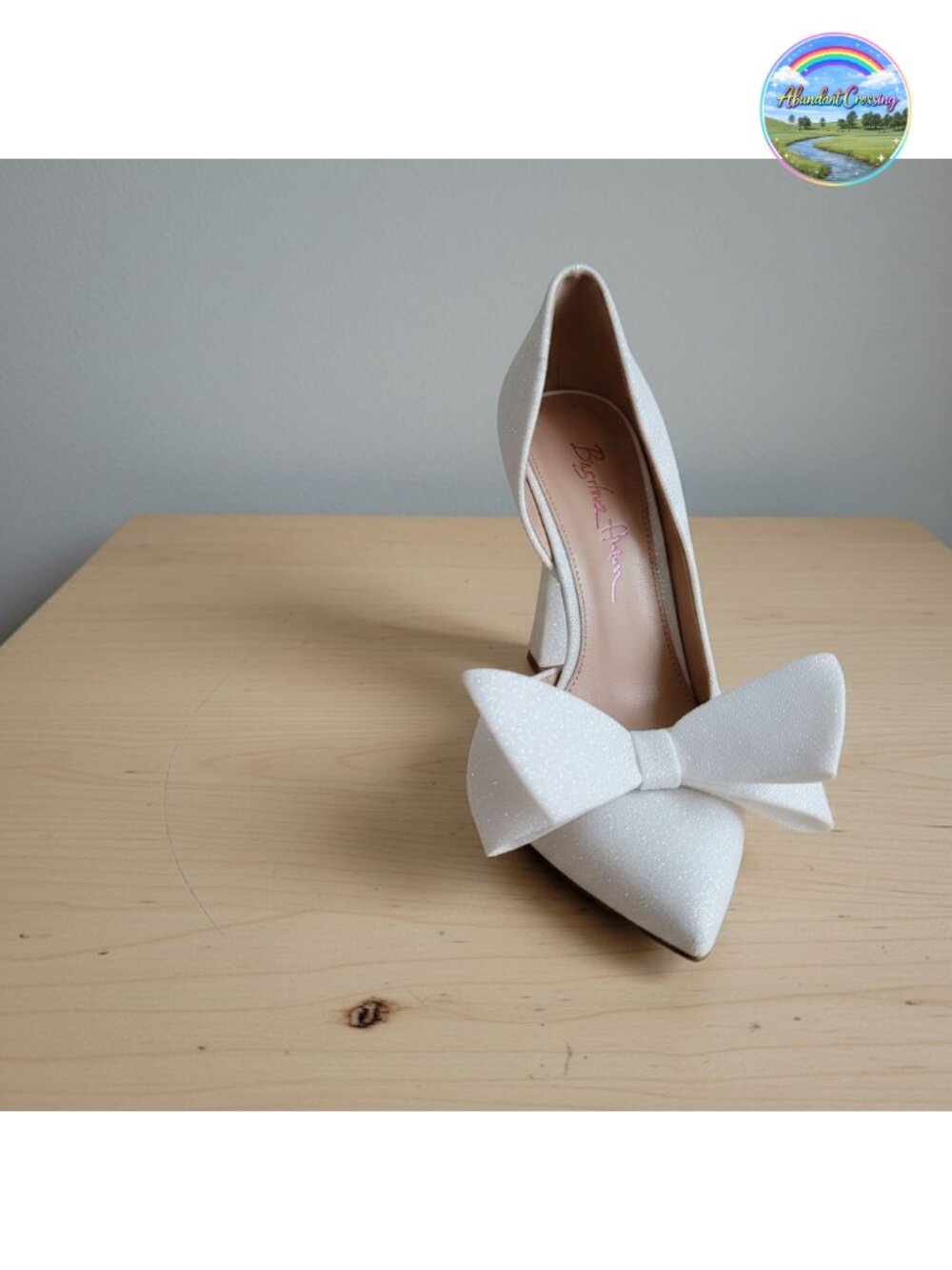 Betsey Johnson Nobble Bow D'Orsay Pointed Toe Heels Pump Slingback Evening